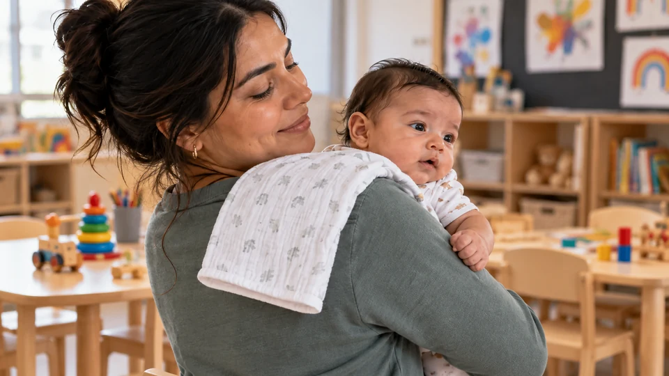 Calm Baby’s Gentle Burping Moment