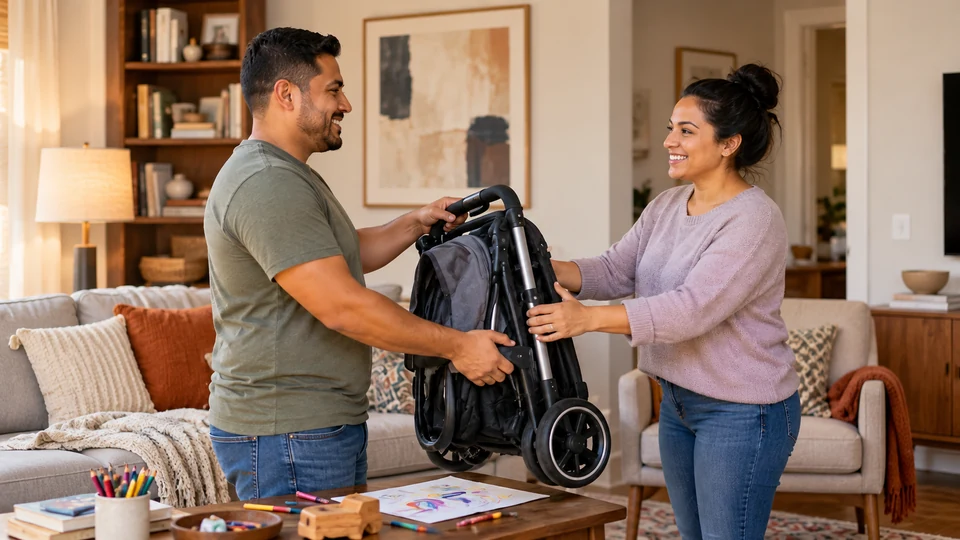 Porchside baby stroller swap