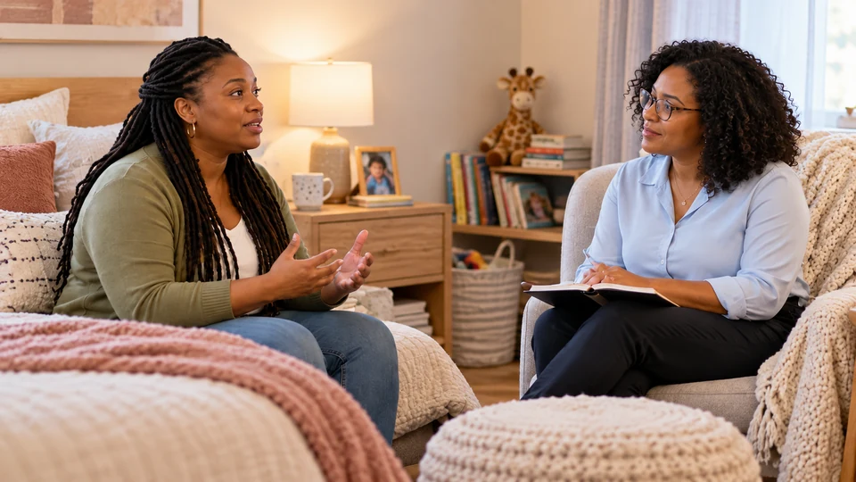 Supportive conversation about parent wellbeing