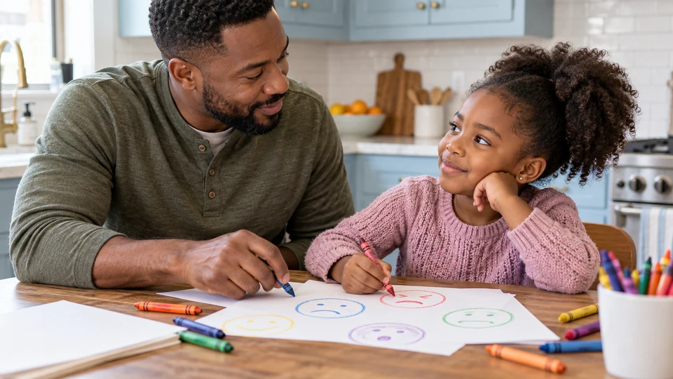 Parent and Child Draw Feelings